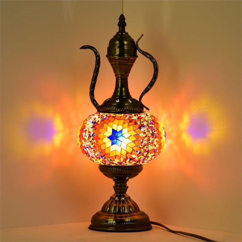 Lampade da tavolo in mosaico di vetro fatto a mano